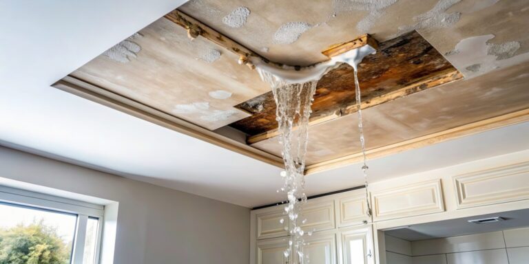 Water damage leaking through ceiling in residential home requiring emergency water extraction and structural drying by Paul Davis Restoration of Bakersfield